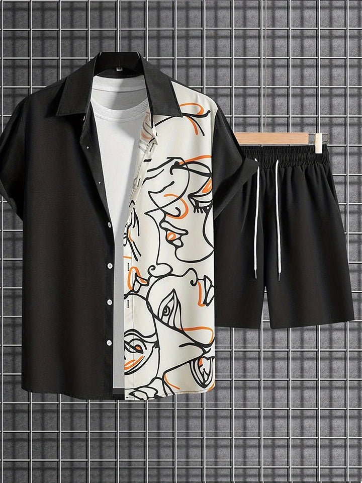 Resort wear Luxury Style Men's Short-sleeved outfit - Wear with style