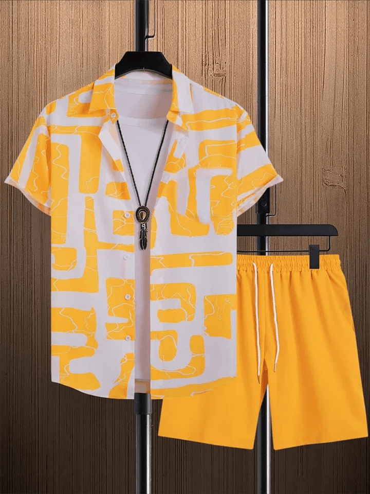 Resort wear Luxury Style Men's Short-sleeved outfit - Wear with style