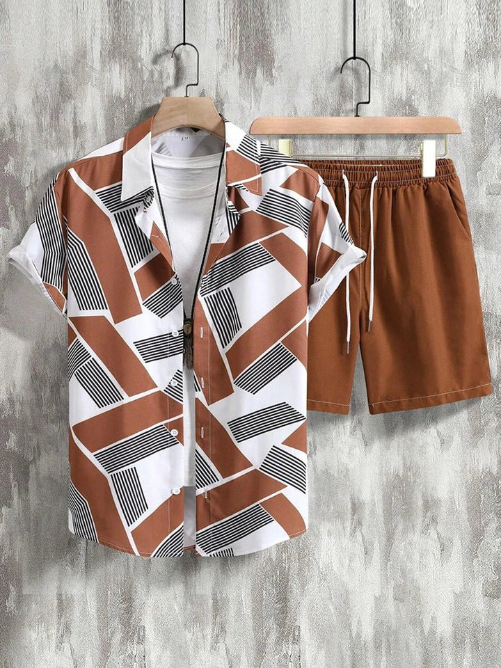 Resort wear Luxury Style Men's Short-sleeved outfit - Wear with style