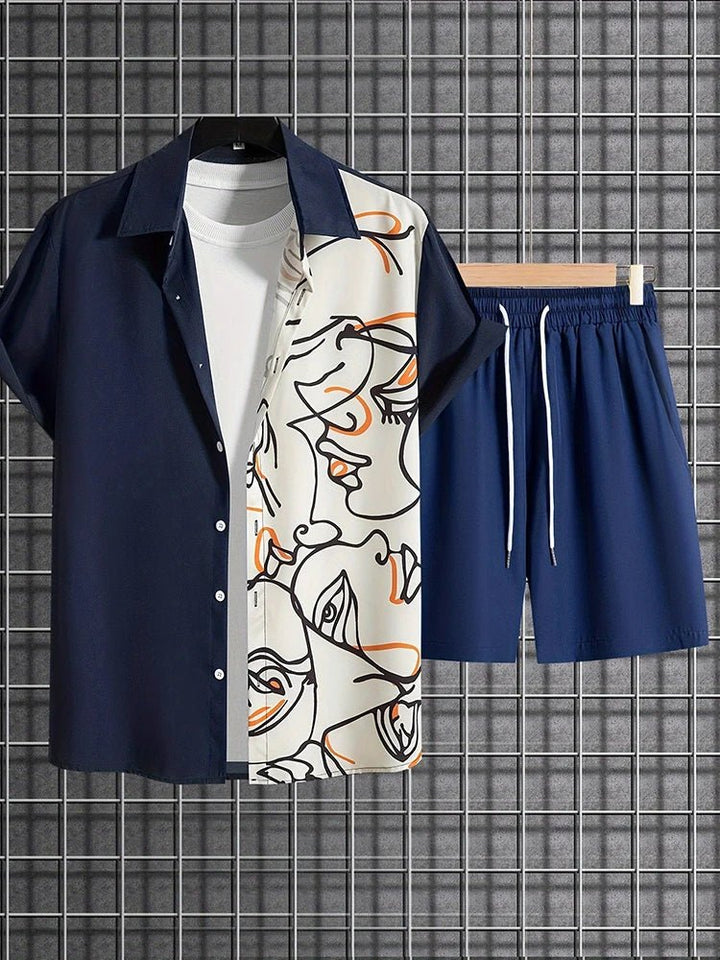 Resort wear Luxury Style Men's Short-sleeved outfit - Wear with style