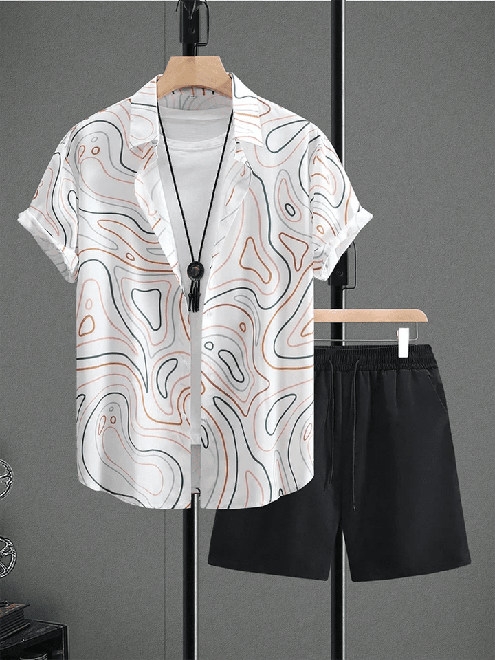 Resort wear Luxury Style Men's Short-sleeved outfit - Wear with style
