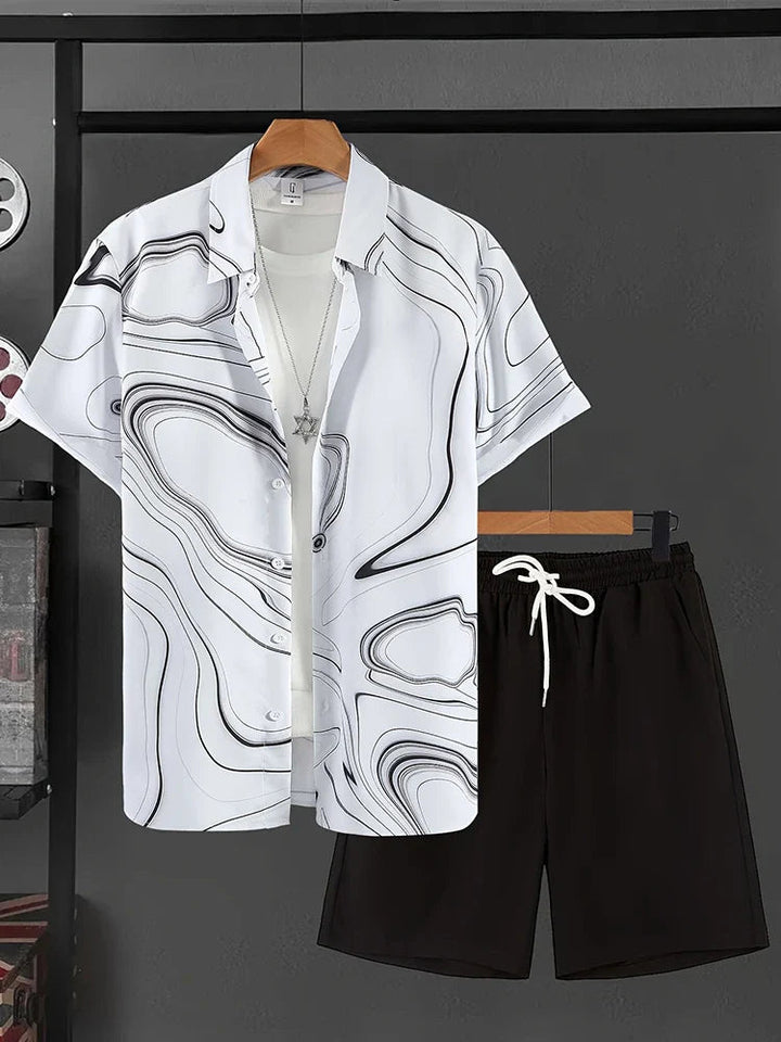 Resort wear Luxury Style Men's Short-sleeved outfit - Wear with style
