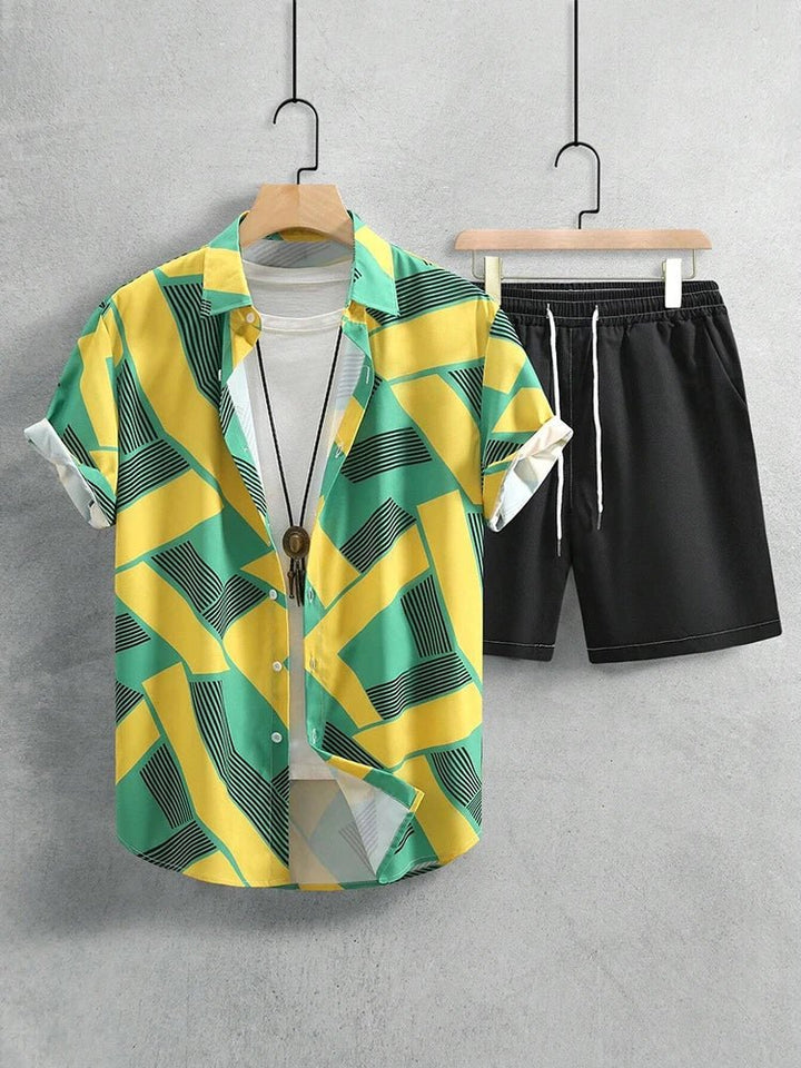 Resort wear Luxury Style Men's Short-sleeved outfit - Wear with style