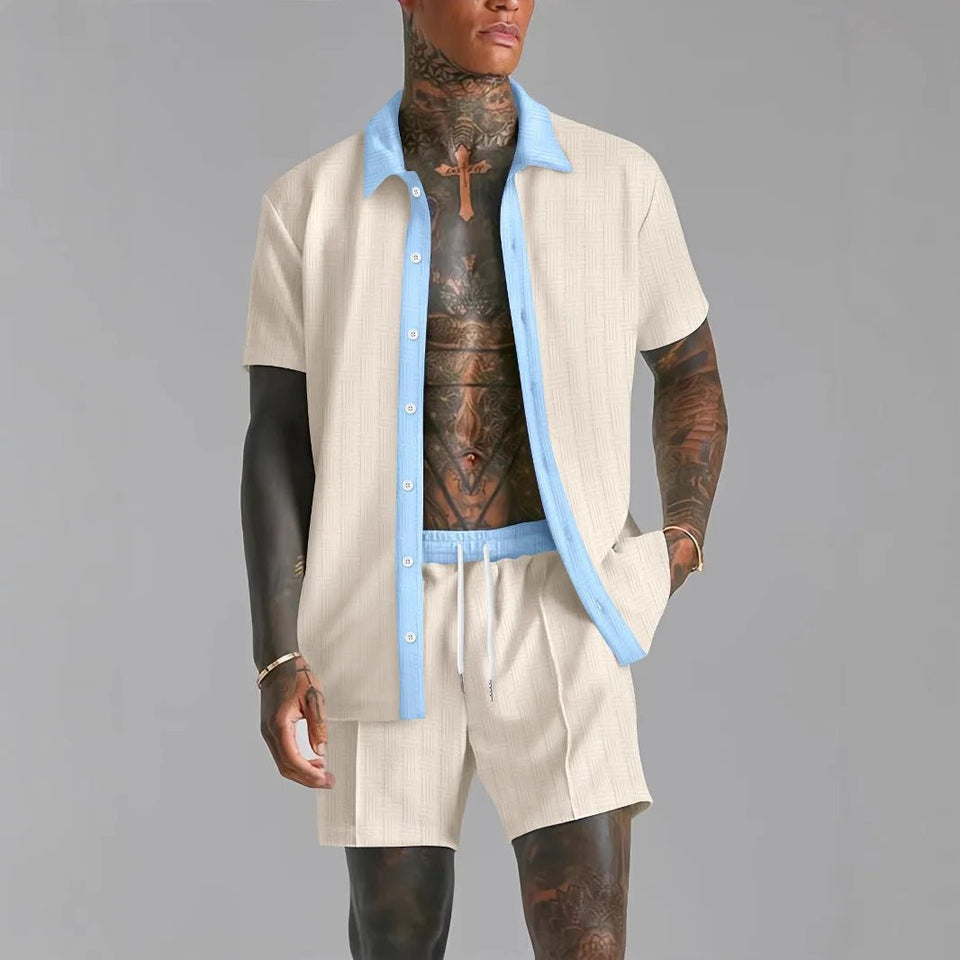 Retro cool summer Men's beach shorts set - Wear with style