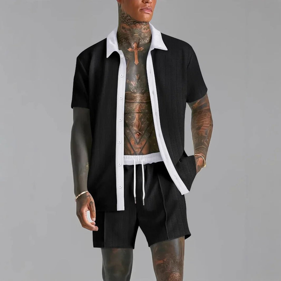 Retro cool summer Men's beach shorts set - Wear with style