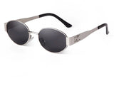 Retro Metal Frame Oval Sunglasses - Wear with style