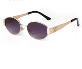 Retro Metal Frame Oval Sunglasses - Wear with style