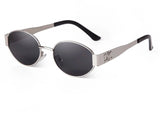 Retro Metal Frame Oval Sunglasses - Wear with style