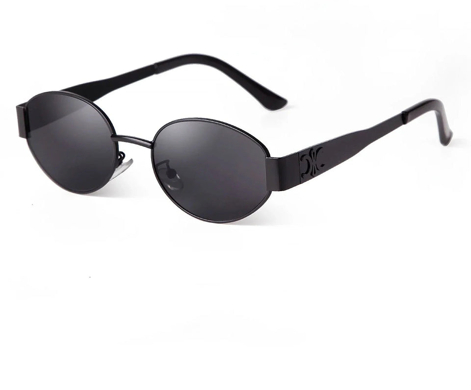 Retro Metal Frame Oval Sunglasses - Wear with style