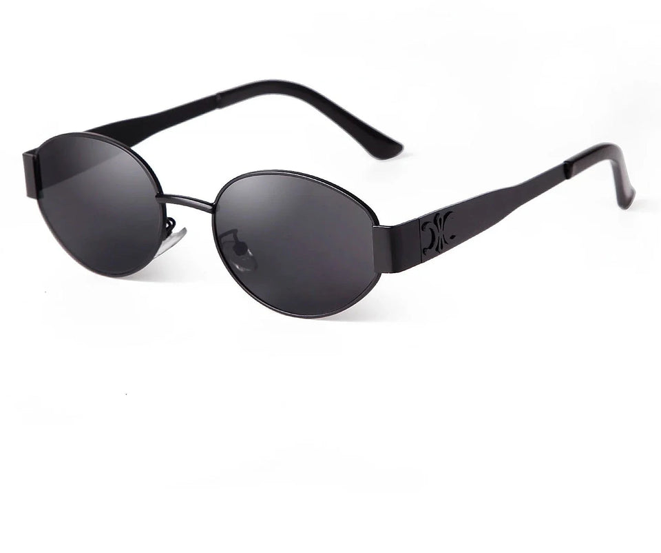 Retro Metal Frame Oval Sunglasses - Wear with style