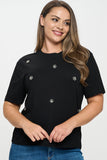 Rhinestone Embellished T-Shirt - Wear with style