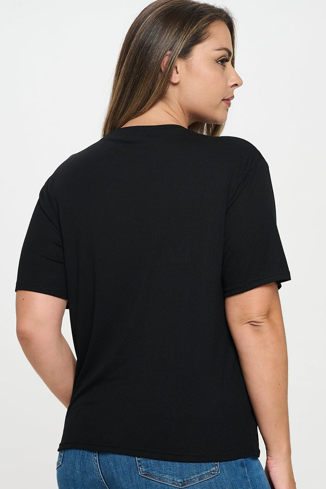 Rhinestone Embellished T-Shirt - Wear with style