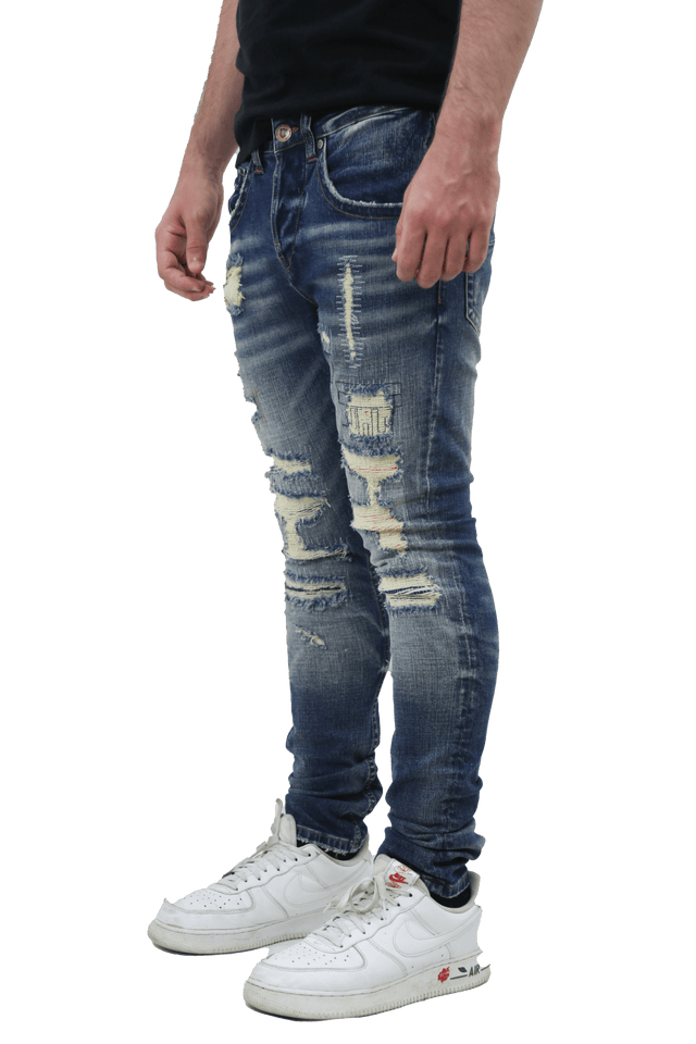 RIPPED MID - RISE SKINNY JEANS - Wear with style