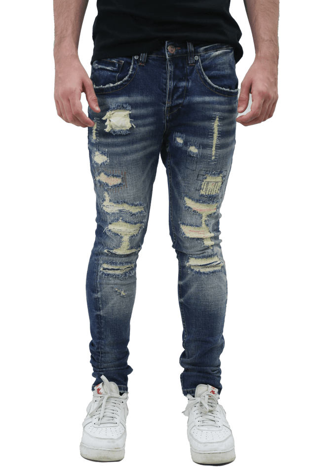 RIPPED MID - RISE SKINNY JEANS - Wear with style