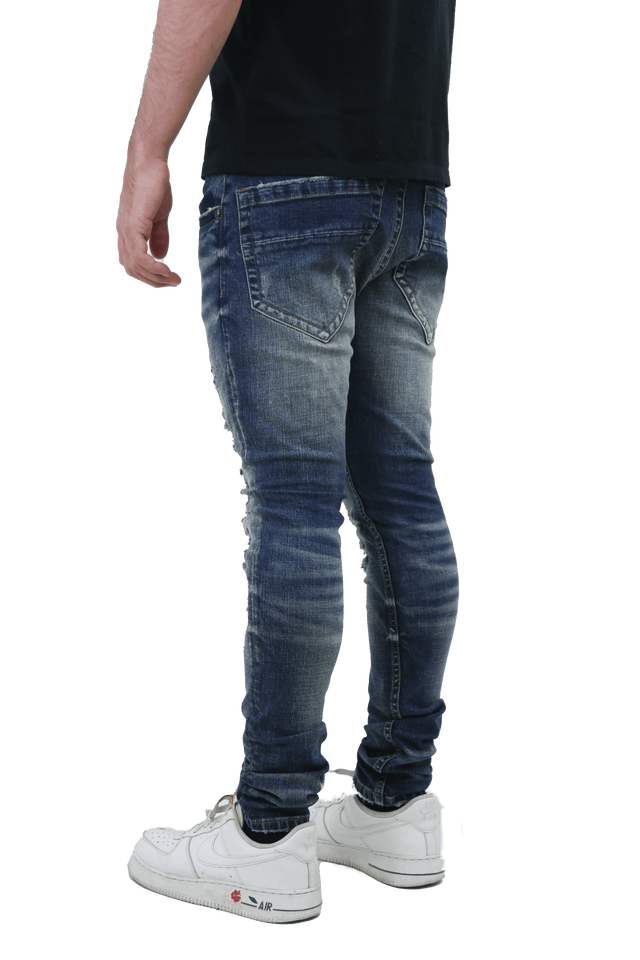 RIPPED MID - RISE SKINNY JEANS - Wear with style