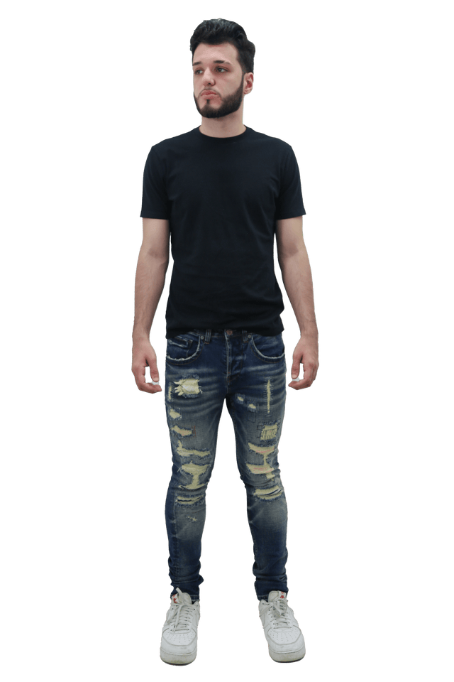 RIPPED MID - RISE SKINNY JEANS - Wear with style