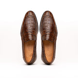 11-201-CGM ROMA Crocodile Penny Loafer, Cognac