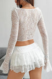 Romantic Ruffled Lace Long Sleeve Corset Top - Wear with style
