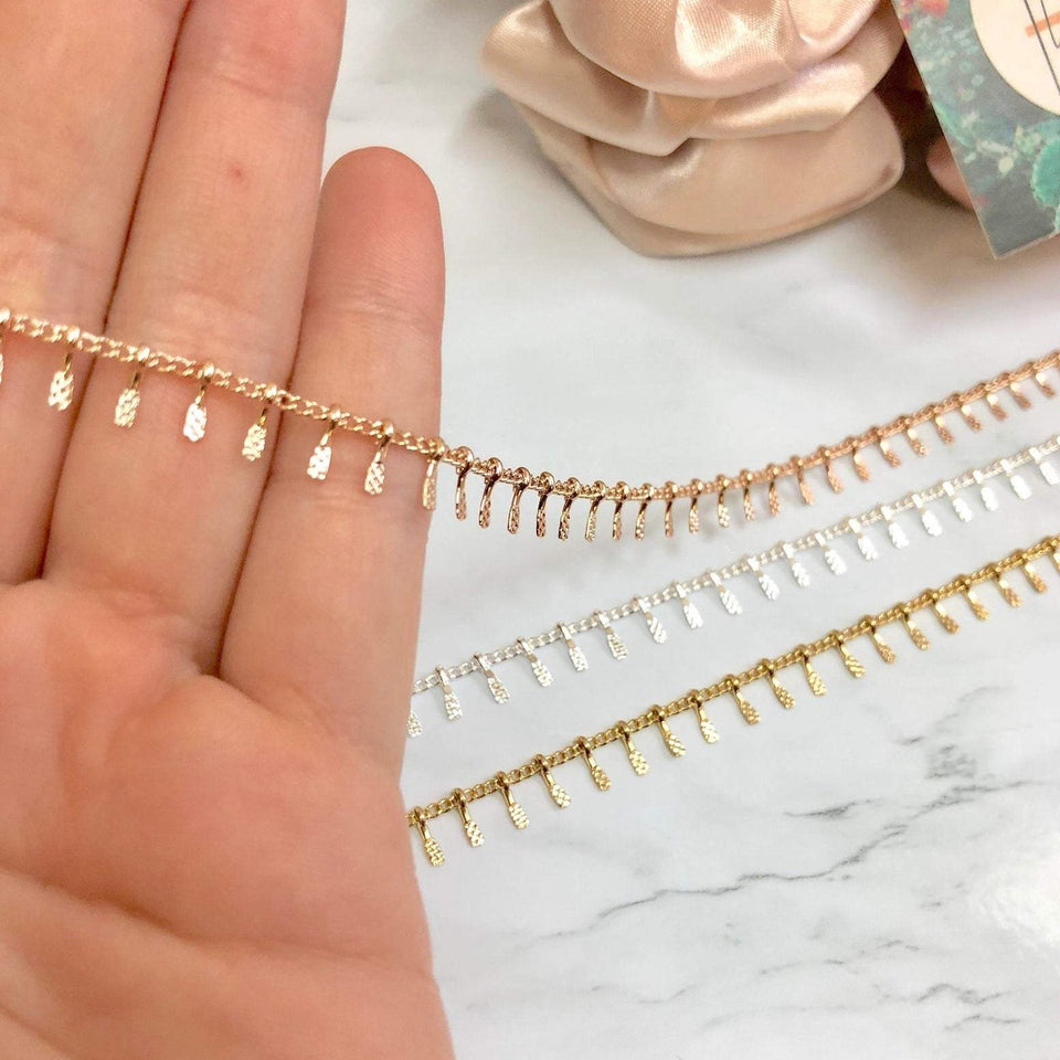 Rose + Gold + Silver Fringe - Wear with style