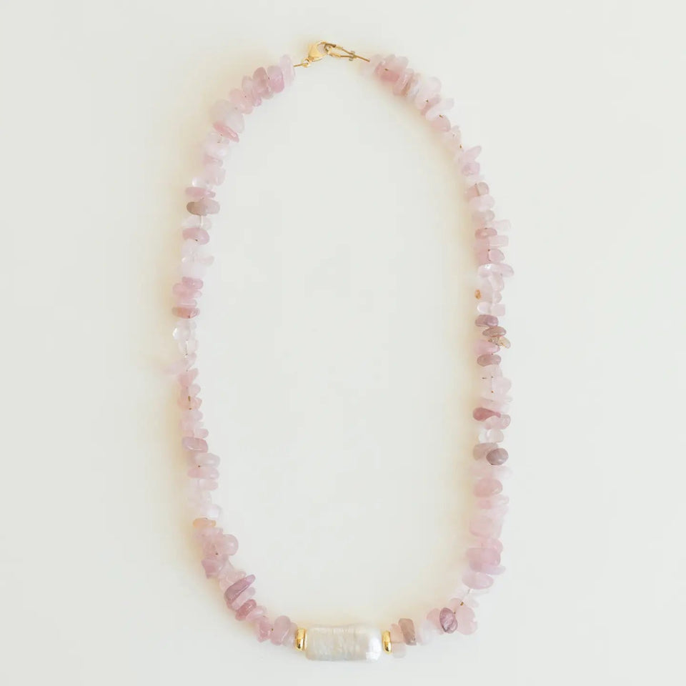 Rose Necklace-Rose Quartz - Wear with style