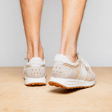 66-265-TPE ROXI Suede & Calfskin Sneaker, Taupe