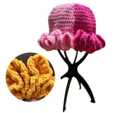 Ruffled Handmade Knit Bucket Hat - Wear with style
