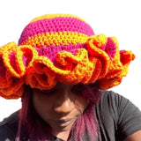 Ruffled Handmade Knit Bucket Hat - Wear with style