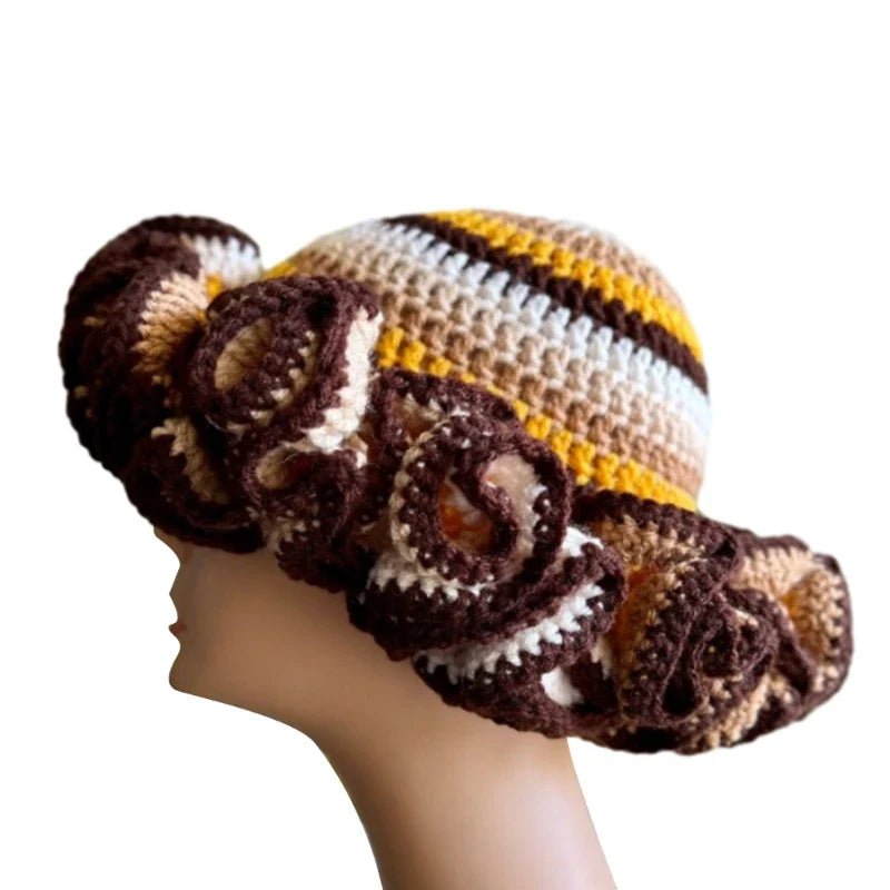 Ruffled Handmade Knit Bucket Hat - Wear with style