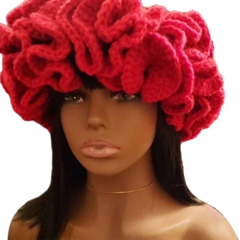 Ruffled Handmade Knit Bucket Hat - Wear with style