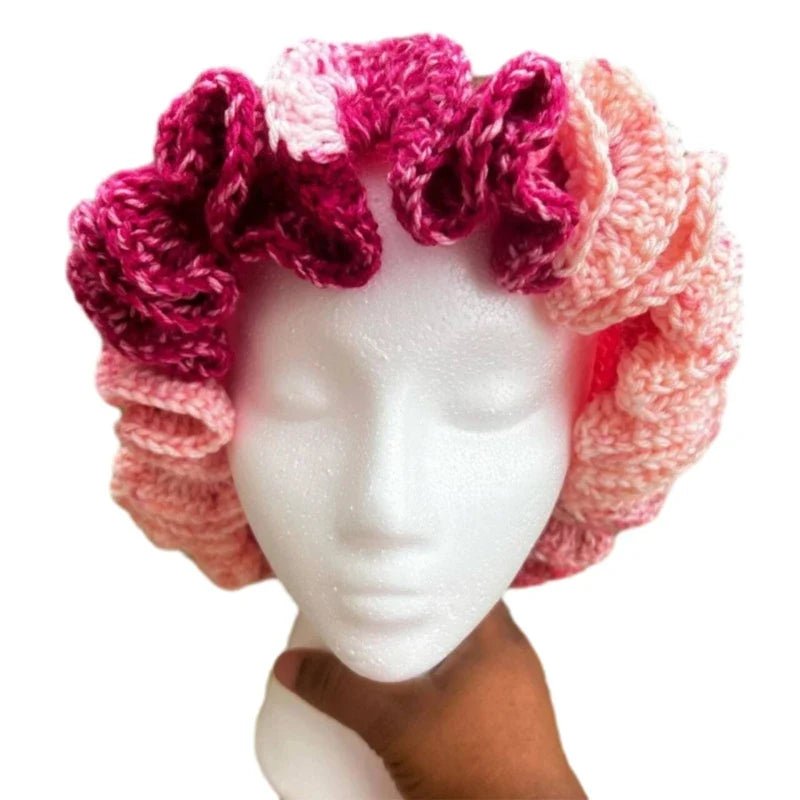 Ruffled Handmade Knit Bucket Hat - Wear with style