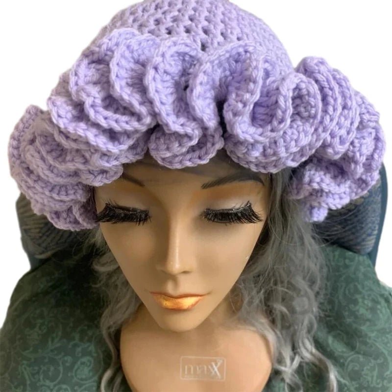 Ruffled Handmade Knit Bucket Hat - Wear with style