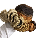 Ruffled Handmade Knit Bucket Hat - Wear with style