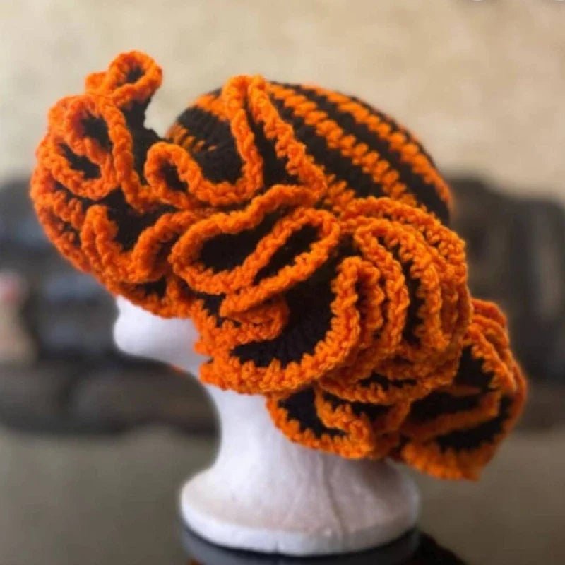 Ruffled Handmade Knit Bucket Hat - Wear with style