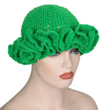 Ruffled Handmade Knit Bucket Hat - Wear with style