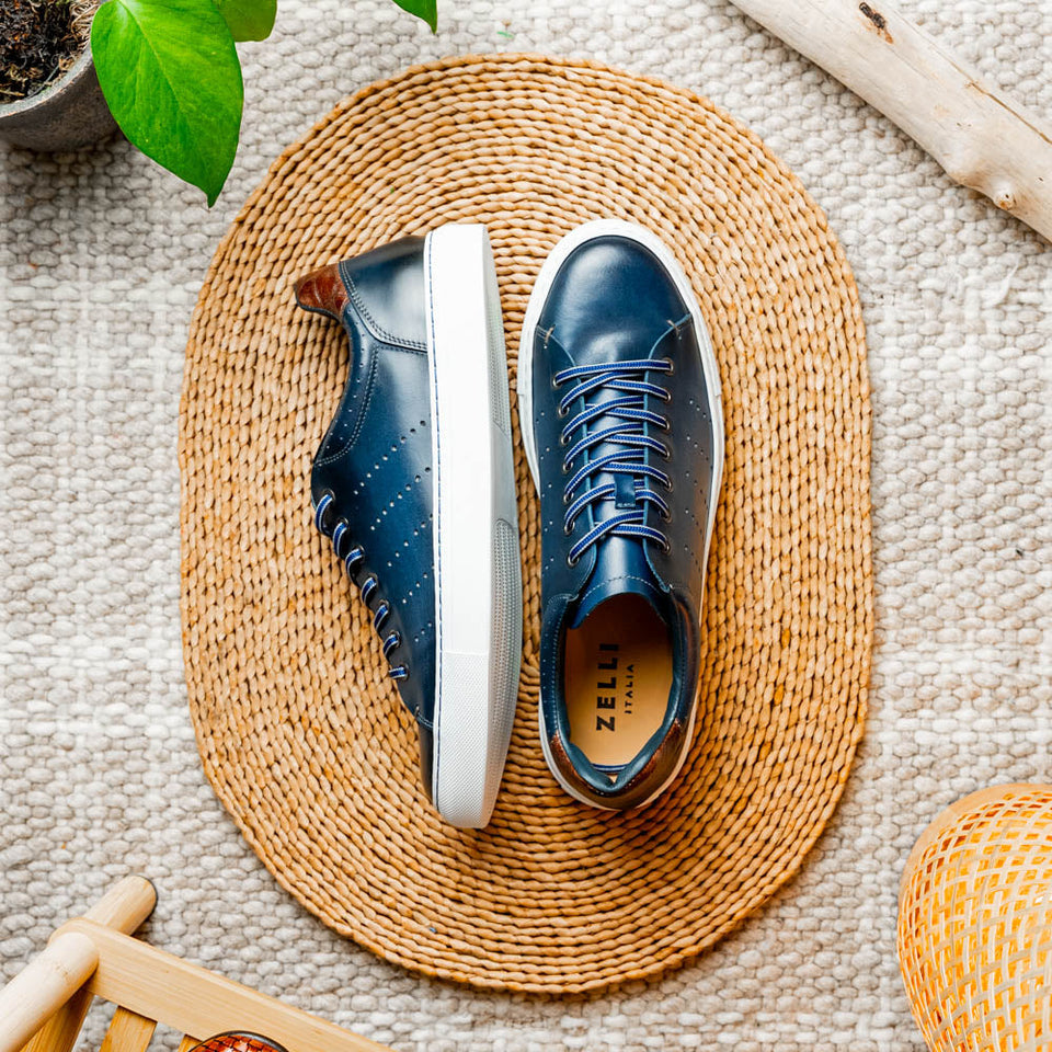 65-201-NVY RUSSO Burnished Italian Calfskin - Navy