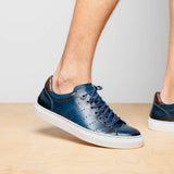 65-201-NVY RUSSO Burnished Italian Calfskin - Navy