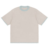 Sand with Powder Trim Knitted classic tee - Wear with style