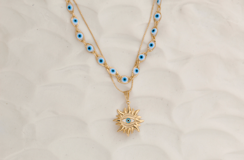 Sapphire Evil Eye Necklaces Choker - Wear with style