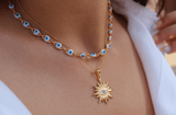 Sapphire Evil Eye Necklaces Choker - Wear with style