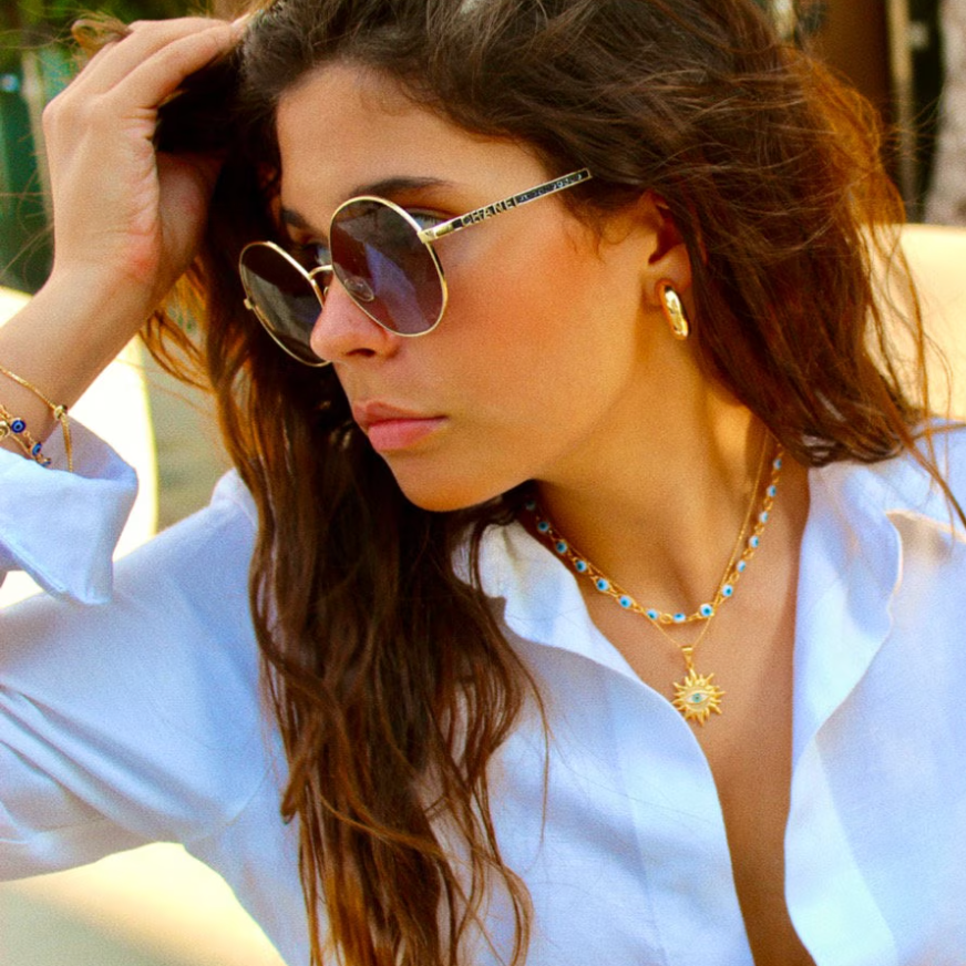 Sapphire Evil Eye Necklaces Choker - Wear with style