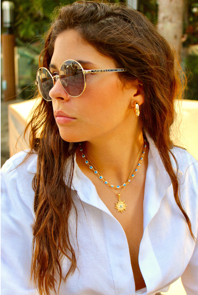 Sapphire Evil Eye Necklaces Choker - Wear with style