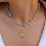 Sapphire Evil Eye Necklaces Choker - Wear with style