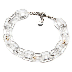 Sara Resin Necklace Platinum - Wear with style