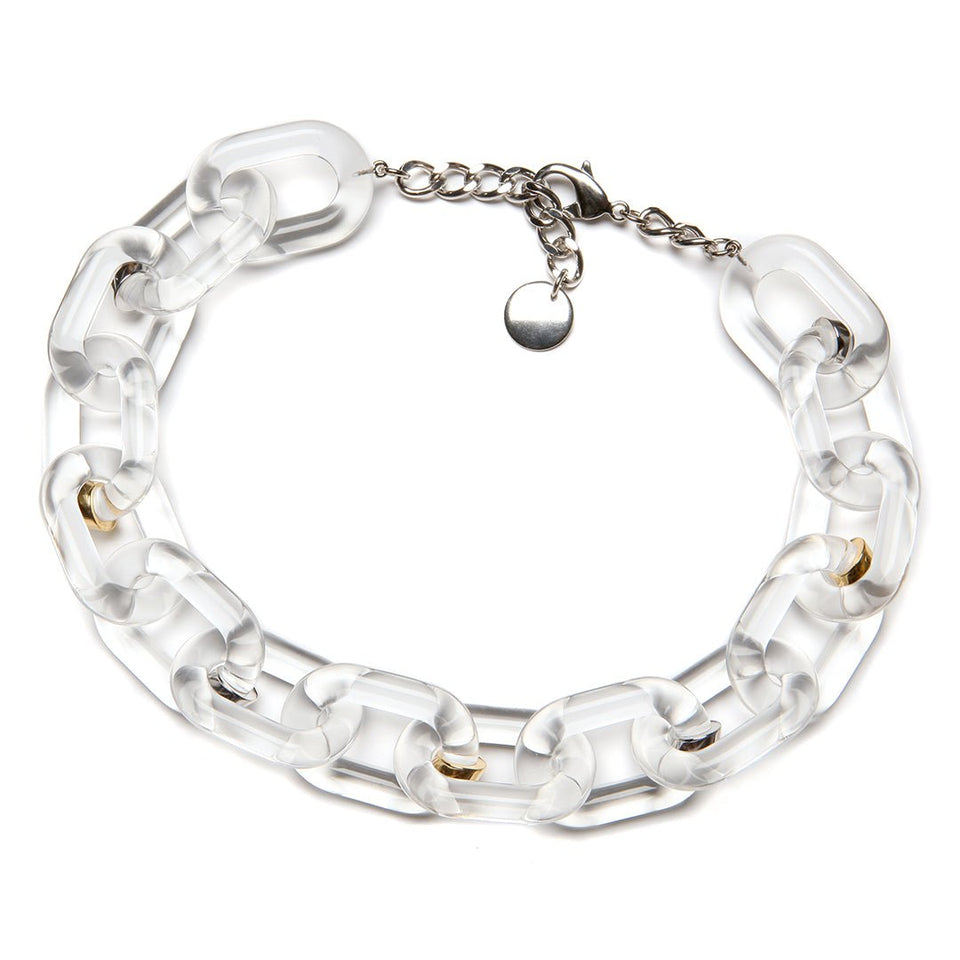 Sara Resin Necklace Platinum - Wear with style