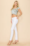 Satin ruched crop top with short sleeve - Wear with style