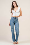 Satin Tie-Front Ruffle Bustier Crop Top - Wear with style