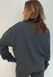 Saturdays Organic Cotton Crew Sweatshirt-Washed Black - Wear with style