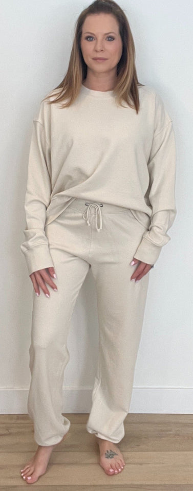 Saturdays Organic Cotton Jogger-Cream - Wear with style