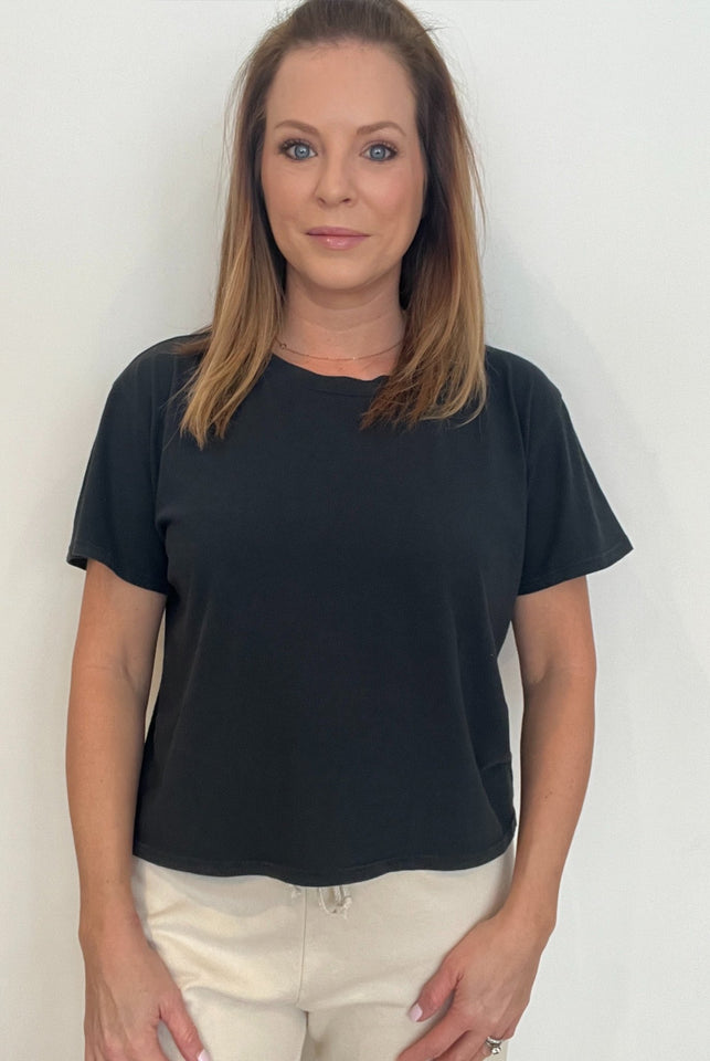 Saturdays Organic Cotton Tee-Washed Black - Wear with style