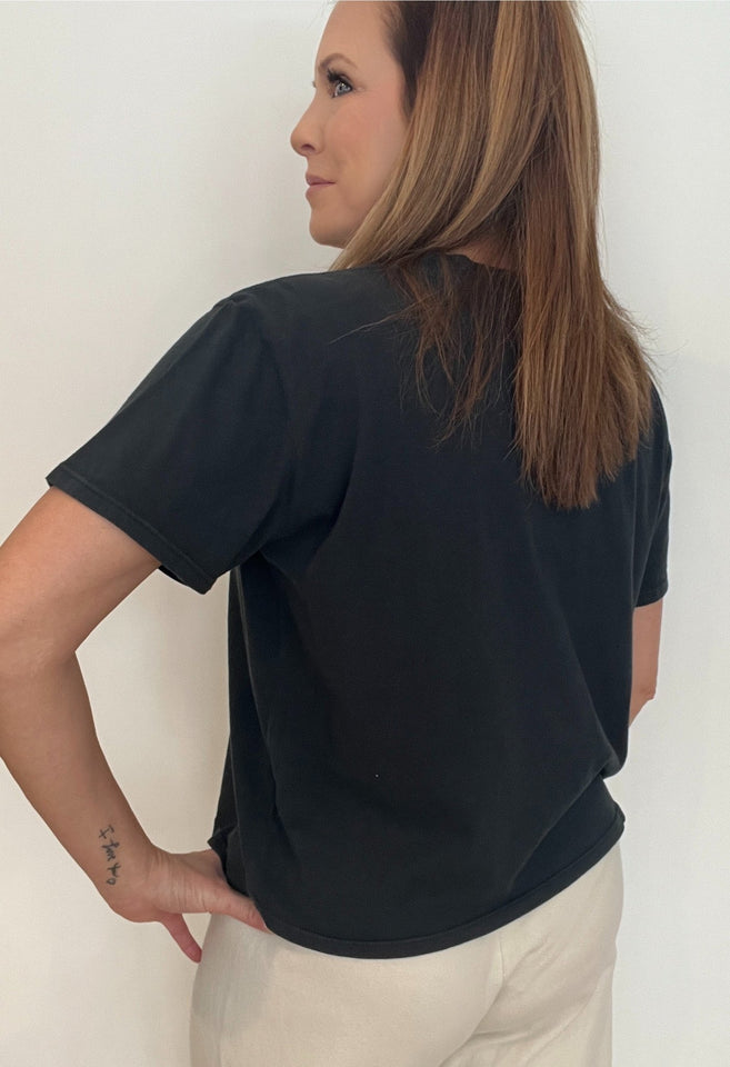 Saturdays Organic Cotton Tee-Washed Black - Wear with style